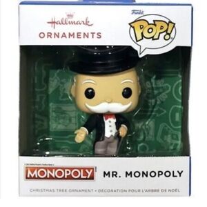 Hallmark Ornaments Funko Pop! Mr. Monopoly Christmas Tree Ornament. New in Box
